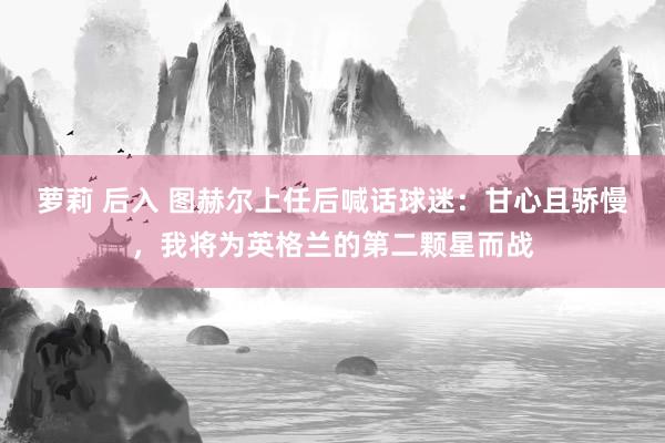 萝莉 后入 图赫尔上任后喊话球迷：甘心且骄慢，我将为英格兰的第二颗星而战
